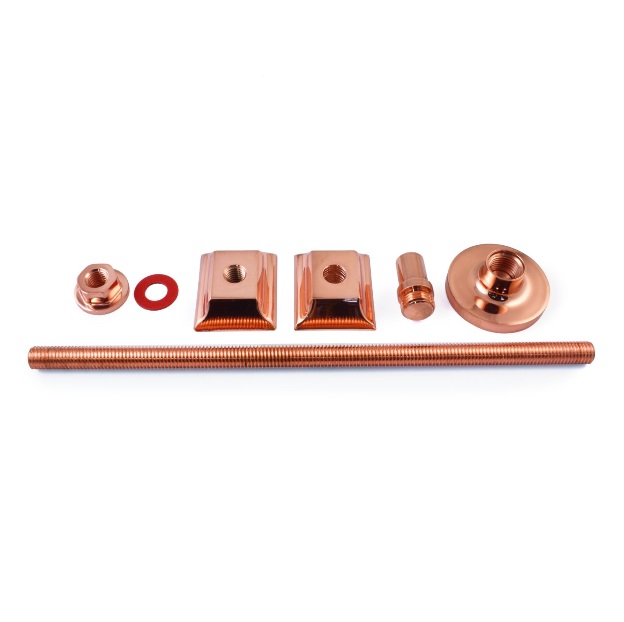 Cast Iron Radiator Luxury Wall Stay - Copper, Polished